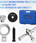 Top Shelf Crankshaft Puller Tool Plus Camshaft Alignment Fixture with YISINIUUC tool kit for engine maintenance.