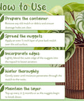 Instructions for using All Natural Pine Bark Mulch Nuggets For Indoor And Outdoor Pots And Planters Terrariums 30 Quarts
