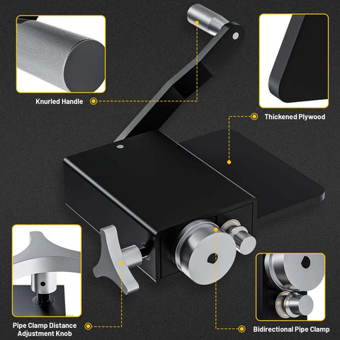Heavy Duty Bead Roller Tool For Tube And Pipe Beading with knurled handle, anodized aluminum, and stainless steel components