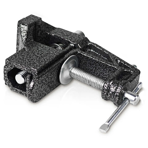 2 In 1 Mini Bench Vise And Hook Sharpener For Diyers, portable jeweler table clamp shown in durable metal design
