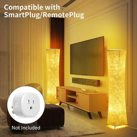 Tall Dimmable Floor Lamp With 52 Inch Frame, 3 Brightness Levels, Dual 12W LED Bulbs, White Fabric Shade illuminated in room