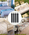 Adjustable Elastic Sofa Straps Keep Your Couch Slipcovers Locked Down Tight And Stop That Couch Jumpin Forever Heavy Duty Stretch Bungees With Grabber Clips Secure Any Sectional Recliner Or Loveseat Quick Fix Black Set in use for holding bed sheets, tablecloths, crib sheets, and sofa cushions.