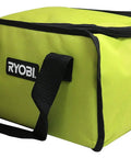 Soft-Sided Power Tool Bag With Cross X Stitching And Zippered Top For Heavy Duty Gear Carry Li-Ion Batteries Chargers Drills Drivers And Saws Fits CSB143LZK Circular Saw, green with black handles