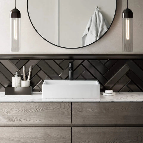 20 Inch Rectangle Vessel Sink In Glossy White Above Counter Installation Durable Ceramic With Scratch Resistant Non Porous Finish