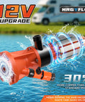 12V RV Macerator Pump For Sewage With 12 GPM Flow 10 Ft Lift And 3.2 Ft Suction Portable Waste Pump With Garden Hose Discharge