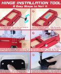 Upgrade Aluminum Door Hinge Jig For Adjustable Mortising Template Fits Two And A Half To Five Inch Door And Cabinet Hinges