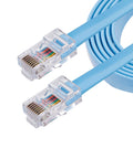 Cisco Console Rollover Cable 6 Ft M To M RJ45 Flat Molded Blue Network Cable For Cisco Routers And Servers Easy Terminal Hookup Yost Serial Device Wiring Standard Compatible Great For IT Pros