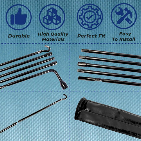 Spare Tire Tool Kit Plus Jack Handle And Wheel Lug Wrench For Ram 1500 2003 To 2018 And 2019 Ram 1500 Classic kit with case