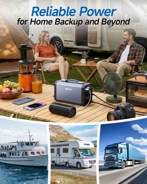 Heavy Duty Pure Sine Wave Power Inverter Pumping 1000W Of Reliable DC 12V To 110V AC Power With Dual USB Fast Charging and a Crisp LCD Panel for any weekend warrior or mobile office rig showcased outdoors.