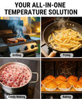 Lightning Fast One Second Instant Read Meat Thermometer With 180 Degree Rotating Display IP67 Waterproof For Grilling BBQ
