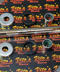 Yamaha Banshee Front Swingarm Bearings Rebuild Kit With Pivot Sleeve And Tube 9 Piece Direct Fit Upgrade For 1987-2006 ATV Includes Pivot Tube And Needle Bearings For A Solid Beefed Up Ride, chrome pivot tube and bearings kit