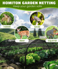 Ultra Fine Nano PP Garden Netting 10 X 20 Ft Birdproof Barrier Screen For Veggies Fruits And Flowers shown in garden