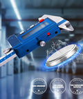 Pro Grade Digital Caliper 8 Inch Stainless Steel Water Resistant With Large LCD Display Case Included Easy Inch Metric Fraction Switch 0.02mm Precision ABS Technology