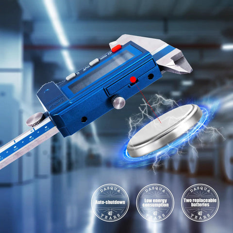 Pro Grade Digital Caliper 8 Inch Stainless Steel Water Resistant With Large LCD Display Case Included Easy Inch Metric Fraction Switch 0.02mm Precision ABS Technology