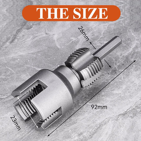 2 Piece Internal And External Pipe Threader Kit For 1/2 Inch And 3/4 Inch PVC PPR Plastic Pipes Electric Drill Compatible Heavy Duty Tool size detail image
