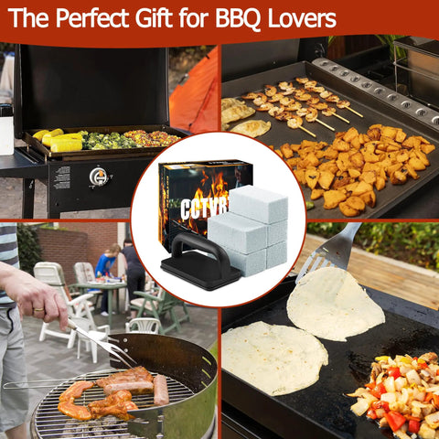 Heavy Duty Griddle Cleaning Brick With Handle 5 Pack Pumice Stone Grill Cleaner for BBQ griddle cleaning and cooking.