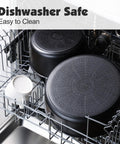 Nonstick 17 Piece Pots And Pans Set With Removable Handles Induction Ready Cookware dishwasher safe in rack