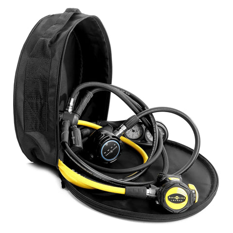 Open Round Padded Regulator Travel Case for Scuba Gear With Lightweight Rugged Build And Reinforced Foam Padding Plus PE Board Walls