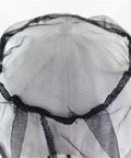 Top view of Shielding Bugproof Mesh Head Net And Protective Headwear For Outdoorsy Folks Who Love Fishing Camping And Hiking Lakeside Adventures Keeps Bugs Out And Breathes Easy, showing fine polyester netting.