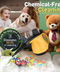 Heavy Duty Handheld Steam Cleaner With 11 Piece Accessory Set And Quick Heating 230 Degree Hot Steam for family-friendly cleaning in a home setting.