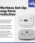 6000 Carbon Monoxide Detector With Digital Display Battery Operated CO Alarm Wall Mount Or Tabletop 1 Pack Product