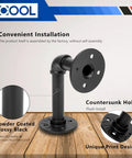 Ten Pack 7 Inch Industrial Pipe Shelf Brackets Heavy Duty Unibody For 8 To 14 Inch Boards with black powder-coated steel