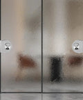 Glass Door Pull Handle Set For Glass Showcases Cabinets And Drawers No Drilling Clip On 5 To 8 Mm Glass with double screws Silver Pack of 4