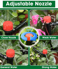 Drip Irrigation Kit For Garden And Greenhouse With 1/4 Inch Tubing Automatic Watering System adjustable nozzle options