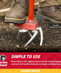 Claw Pro 3 In 1 Hand Tiller for Cultivating Loosening Aerating and Weeding with Adjustable Tines in soil demonstration