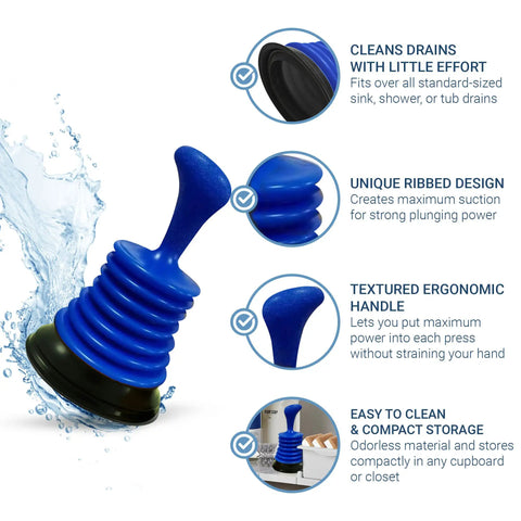 Compact Mini Sink Plunger For Kitchen And Bathroom Drains With Ergonomic Non Slip Handle Space Saving Design Powerful Suction Universal Fit For Home Or Commercial Use Yellow 2 Pack For Easy Clog Removal