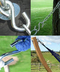 Heavy Duty S Hooks 4 Pack For Hammock Stands, Swings, Plant Hangers, Built Tough Industrial Grade Galvanized Steel in outdoor use