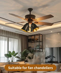 Ceiling Fan Light Covers 4 Pack Replacement Shades For Pendant Lights With 1-5/8 Inch Fitter 4.75 Inch Diameter And 4.5 Inch Height Metal Bell Shaped Covers For Chandeliers And Wall Sconces in modern living room setting