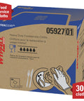 CriticalClean High Capacity Heavy Duty Foodservice Cloths Quarterfold Towels Blue 300 Sheets Per Box packaging