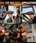 Heavy Duty Brushless Cordless Impact Wrench Delivering 1475 Ft Lbs Knockout Torque And 2000 Nm Beast Mode Power With Smart Three Speed Control for vehicle and machinery repairs.