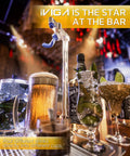 Glass Filler Faucet For Bars And Restaurants Deck Mount Chrome Drinking Water Station with glasses on a bar counter