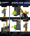 Steps for using the Heavy Duty Torch Kit With Auto Igniter, MAPP gas cylinder and metal handle, for welding and brazing.
