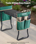 All In One Garden Kneeler And Seat Workhorse With 330 Lb Capacity, 8 Inch EVA Pad, Foldable Kneeling Stool With Tool Bag