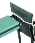 Workhorse Garden Stool And Kneeler With Tool Bags Converts From Kneeler To Seat For Easy Outdoor Tasks in green