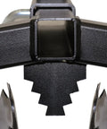 Close-up of the universal 2-inch receiver mount on the Beefy 28 Inch ATV UTV Disc Plow Harrow With Universal 2 Inch Receiver Mount Delivers Deep Tillage Tight Turning And Efficient Cultivation For 1 To 2 Acres On Farms Trails And Fields.
