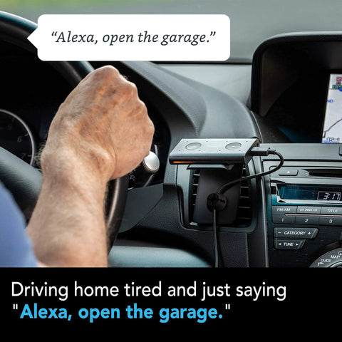 Smart WiFi Garage Door Controller NXG 300 Remotely Open And Close Your Garage With App Works With Alexa Google Assistant And Siri No Hub Required Voice Control WiFi Black