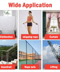 Wide applications of One Eighth Inch T316 Stainless Steel Wire Cable 600 Feet 7x7 Construction Aircraft Cable For Deck Railing Kit DIY Balustrades Marine Grade For Outdoor Use With Heavy Duty Gloves And Cable Cutter Included in guardrails, lifting, rope nets, skipping ropes, clotheslines, and curtains.