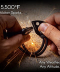 Fire Starter Necklace With Hex Ferro Rod Striker And Paracord Lanyard Up To Twelve Thousand Strikes Waterproof Survival Kit