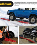 Heavy Duty Off Road Traction Boards With Jack Lift Base For Trucks SUVs Jeeps Tire Recovery Mats For Mud Snow Sand Dunes Includes Carry Bag And Mounting Kit 2 Piece Set shown in use with vehicles on various terrains.