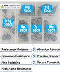 30 Pack Lead Fishing Weight Sinkers With Brass Swivel, shown in compartment box with mixed sizes for deep water and drop shot.