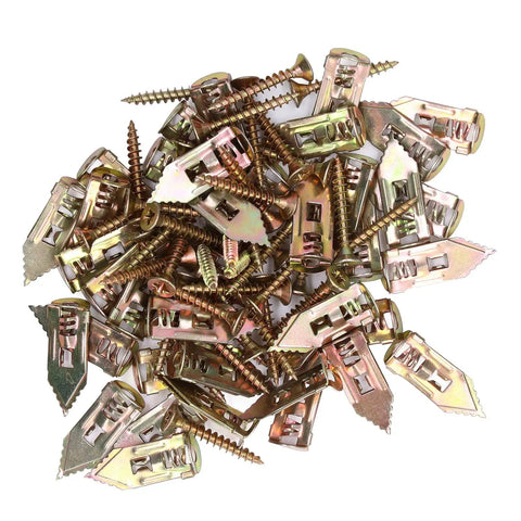 40 Pack Heavy Duty Drywall Anchors With Screws Kit Self Drilling Knock Type For Hanging Frames Artwork Shelves And Decor
