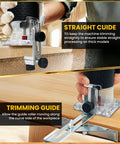 Cordless Wood Router Trimmer For 20V Battery With 6 Speed Settings, 800W Brushless Motor, palm-size router trimming wood