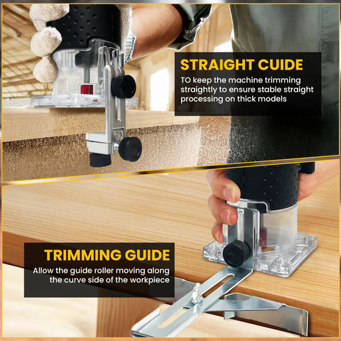 Cordless Wood Router Trimmer For 20V Battery With 6 Speed Settings, 800W Brushless Motor, palm-size router trimming wood