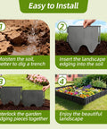 Step-by-step guide for installing the Interlocking Garden Edging Border Kit With 38 Pieces, 20 Ft Of Durable Plastic Lawn Border For Flower Beds Paths And Yards, Easy Install Weather Resistant Defines Curves And Straight Edges For A Clean Look