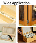 Six Pack 1 Inch Brass Cabinet Hinges Mini Rectangle Folding Butt Hinges for Small Jewelry Boxes, versatile use showcased.
