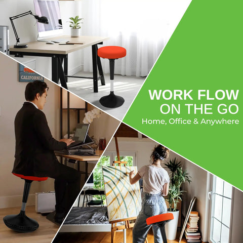 Adjustable Standing Desk Stool For Home Office And Classroom Use Ergonomic Active Sitting Chair in various settings